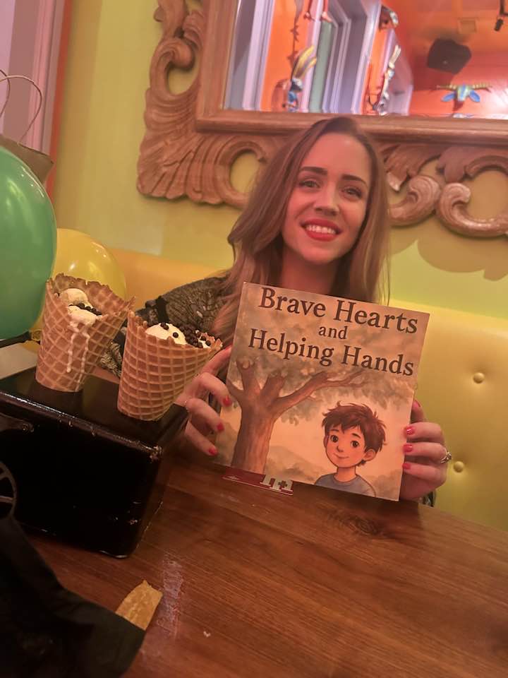 Tamara Walls at book launch with Brave Hearts and Helping Hands